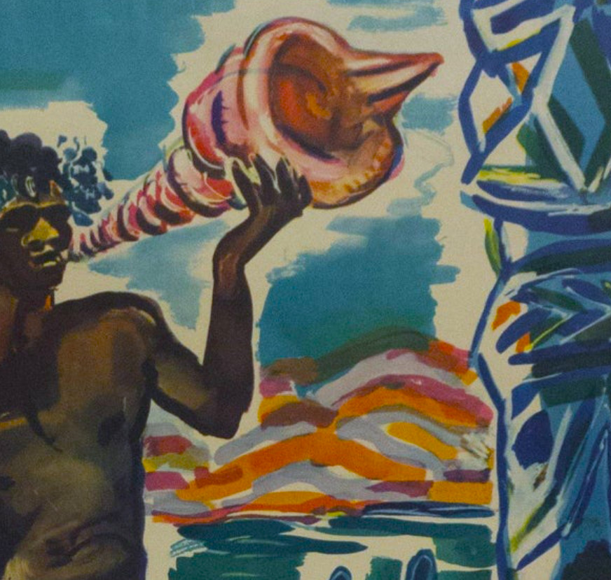 Monique Cras,  Nouvelle Calédonie, île de lumière1959, détail